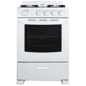 Summit 24 in. 2.9 cu. ft. Gas Range with 4 Sealed Burners - White, , hires