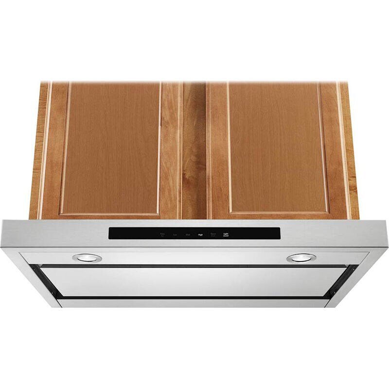 KitchenAid 36 in. Convertible Standard Style Range Hood with 400 CFM, 4 Fan Speeds & 2 LED Lights - Stainless Steel, , hires
