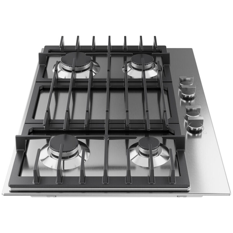 Bosch 300 Series 30 in. 4-Burner Natural Gas Cooktop with FlameSafe Thermocouple Sensor & Simmer Burner - Stainless Steel, , hires