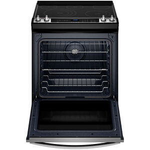 Whirlpool 30 in. 6.4 cu. ft. Air Fry Convection Oven Slide-In Electric Range with 5 Smoothtop Burners - Fingerprint Resistant Stainless Steel, , hires