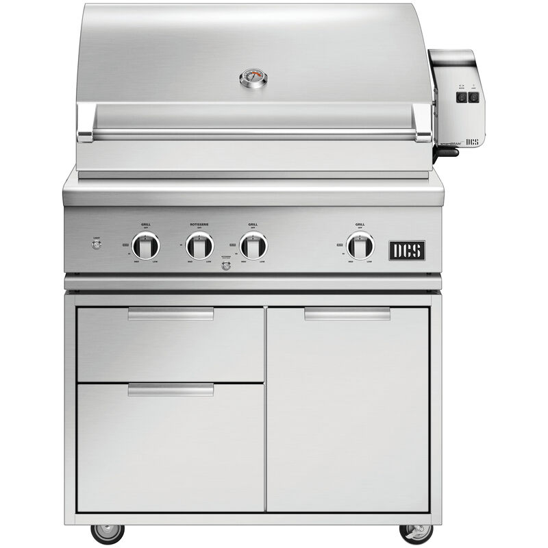 DCS Series 9 36 in. 3-Burner Built-In Natural Gas Grill with Rotisserie, Sear Burner & Smoke Box - Stainless Steel, , hires