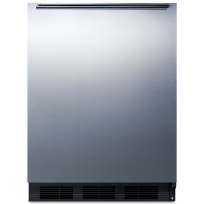 Summit 24 in. 5.1 cu. ft. Mini Fridge with Freezer Compartment - Stainless Steel | CT663BKH2LH