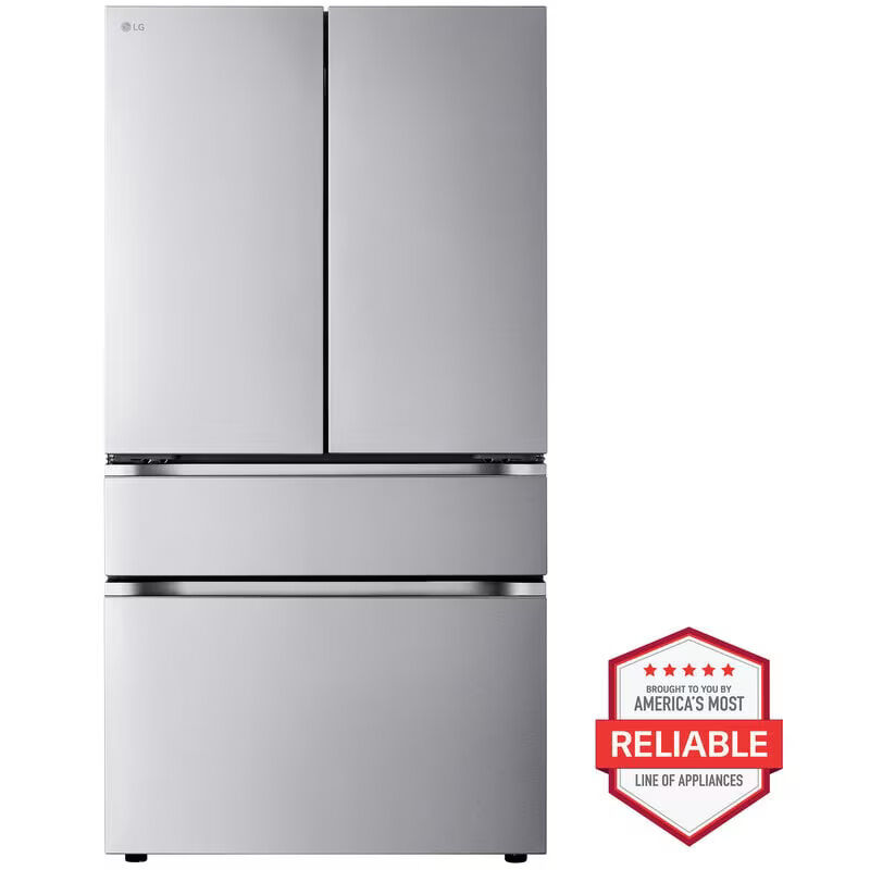 LG 36 in. 25.5 cu. ft. Smart Counter Depth 4-Door French Door Refrigerator with Internal Water Dispenser - PrintProof Stainless Steel, , hires