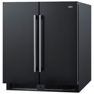 Summit 30 in. 5.1 cu. ft. Side by Side Undercounter Refrigerator - Black, , hires