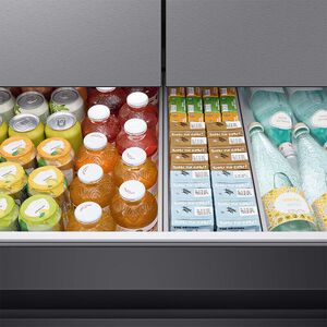 Samsung Bespoke 36 in. 22.8 cu. ft. Smart Counter Depth 4-Door French Door Refrigerator with Internal Water Dispenser - Stainless Steel, Stainless Steel, hires