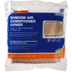 Frost King 2 Piece Quilted Indoor 20" x 28" Air Conditioner Cover, , hires