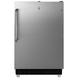 Summit 21 in. 2.7 cu. ft. Mini Fridge with Freezer Compartment - Stainless Steel, , hires
