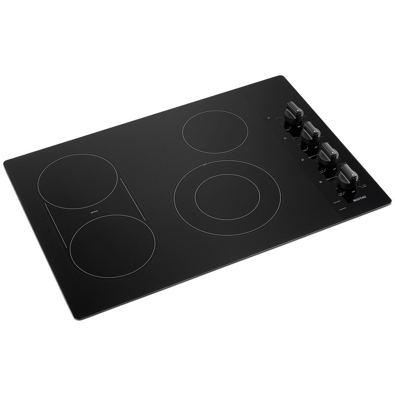 Maytag 30 in. 4-Burner Electric Cooktop with Griddle & Reversible Grill -  Black