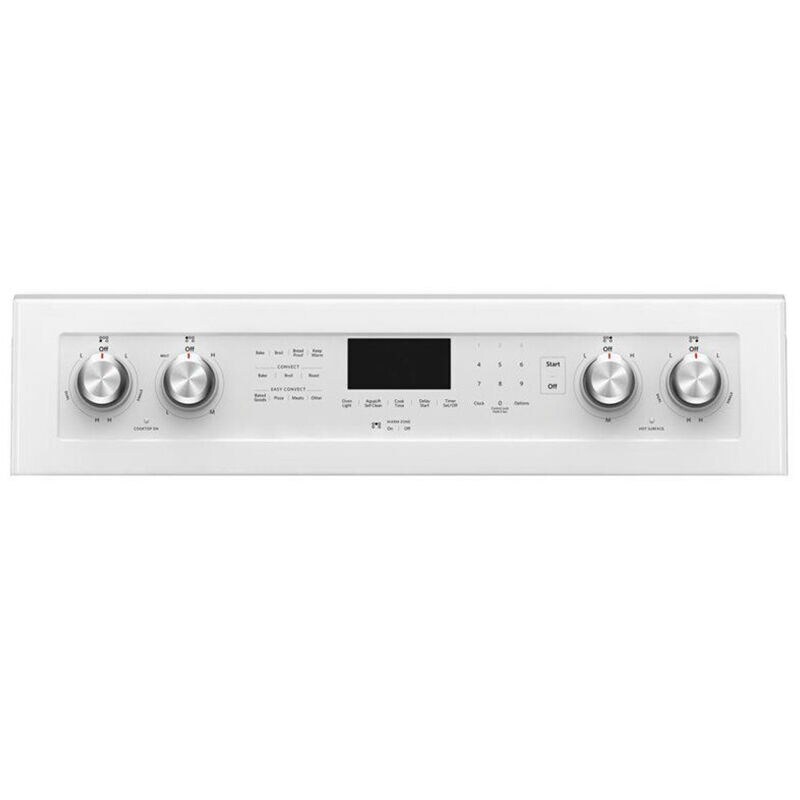 KitchenAid 30 in. 6.4 cu. ft. True European Convection Electric Range with Radiant Burners - White, White, hires