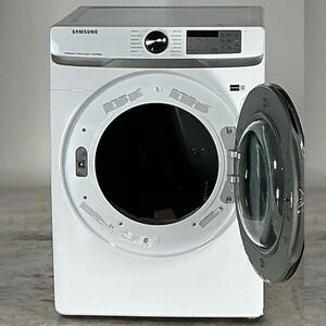 Samsung 27 in. 7.5 cu. ft. Smart Stackable Gas Dryer with Sanitize+, Steam Cycle & Sensor Dry - White (Open Box Excellent Condition), , hires
