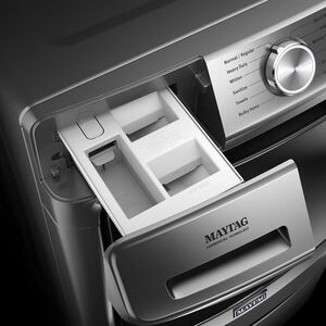 Maytag 27 in. 4.8. cu. ft. Stackable Front Load Washer with Extra Power and 16-Hr Fresh Hold Option - Metallic Slate, Metallic Slate, hires