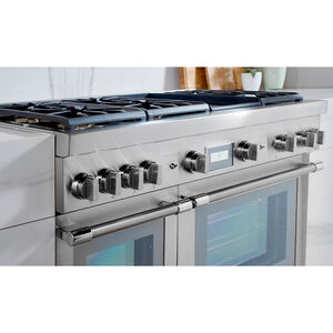 Thermador Pro Grand Professional Series 48 in. 8.2 cu. ft. Smart True European Convection Double Oven Dual Fuel Range with 6 Sealed Burners & Griddle - Stainless Steel, , hires