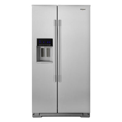 Whirlpool 36 in. 20.6 cu. ft. Counter Depth Side-by-Side Refrigerator with Ice & Water Dispenser - Fingerprint Resistant Stainless | WRSA71CIHZ