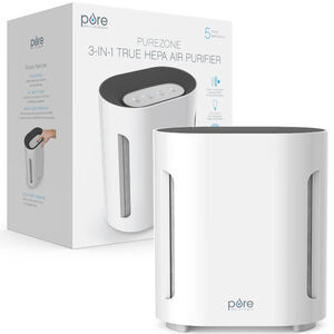 Pure Enrichment HEPA Air Purifier with 3 Stages of Filtration, 3 Fan Settings & Sleep Mode - White