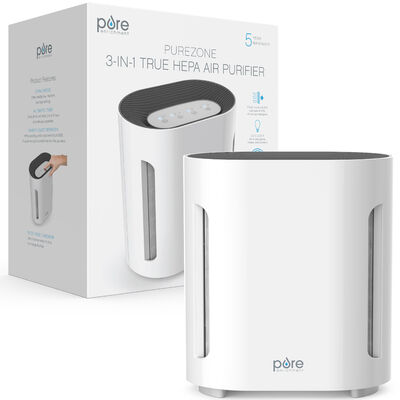 Pure Enrichment HEPA Air Purifier with 3 Stages of Filtration, 3 Fan Settings & Sleep Mode - White | PEAIRPLG-RT