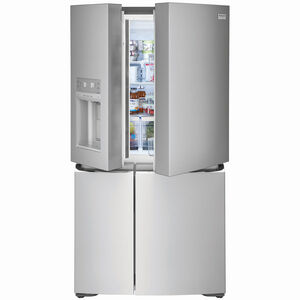 Frigidaire Gallery 36 in. 21.5 cu. ft. Counter Depth 4-Door French Door Refrigerator with External Ice & Water Dispenser and Custom-Flex Temp Zone- Stainless Steel, , hires