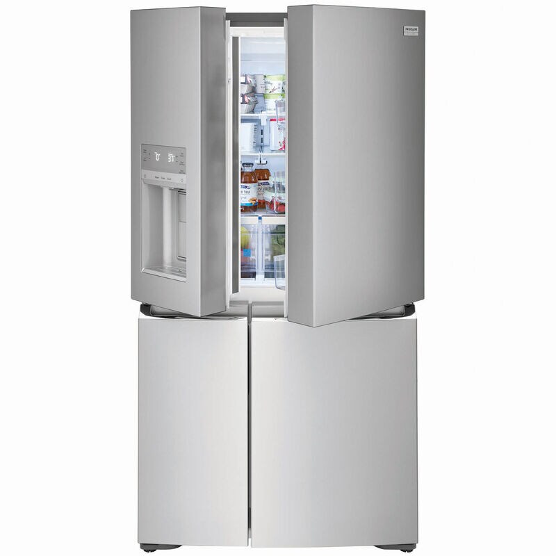 Frigidaire Gallery 36 in. 21.5 cu. ft. Counter Depth 4-Door French Door Refrigerator with External Ice & Water Dispenser and Custom-Flex Temp Zone- Stainless Steel, , hires