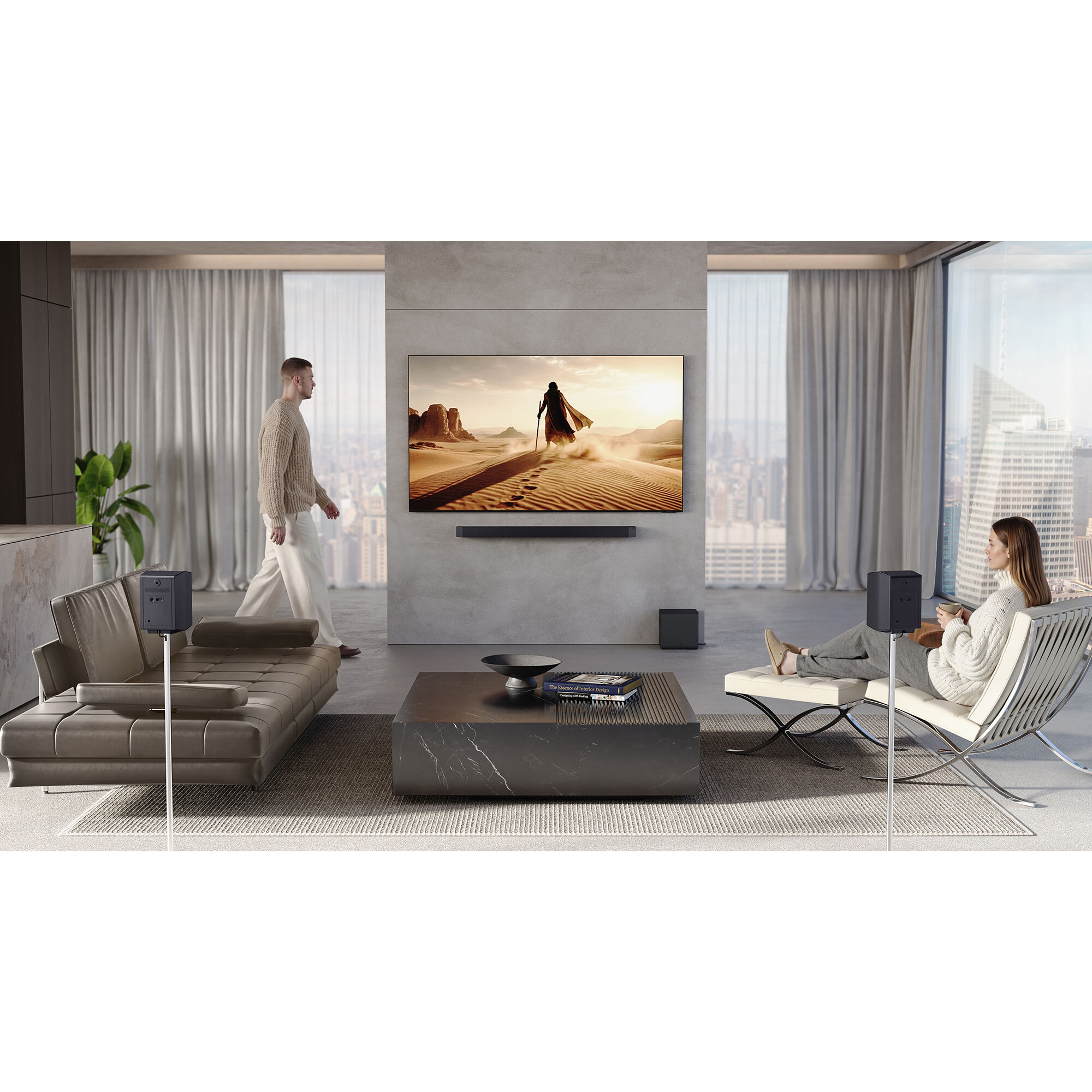 Samsung HW-Q990H soundbar in a living room setting