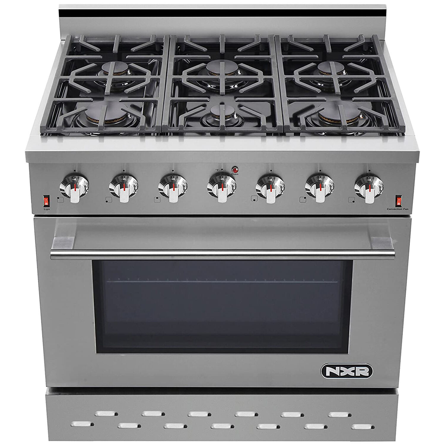 NXR SC3611LP propane range cooktop detail