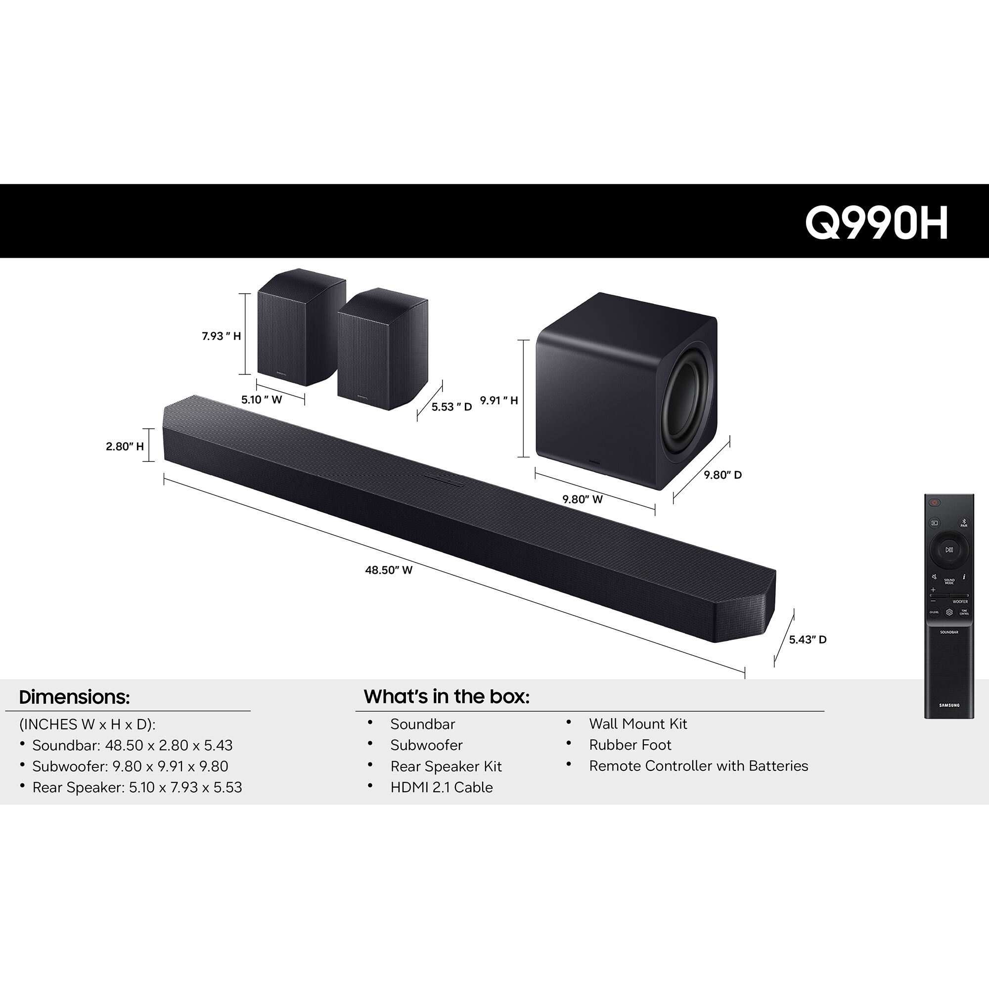 Samsung HW-Q990H soundbar product image