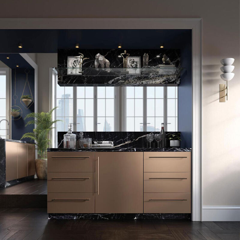 Sub-Zero DEU2450CI/R Designer Series Smart Undercounter Refrigerator shown in a luxury built-in kitchen setting
