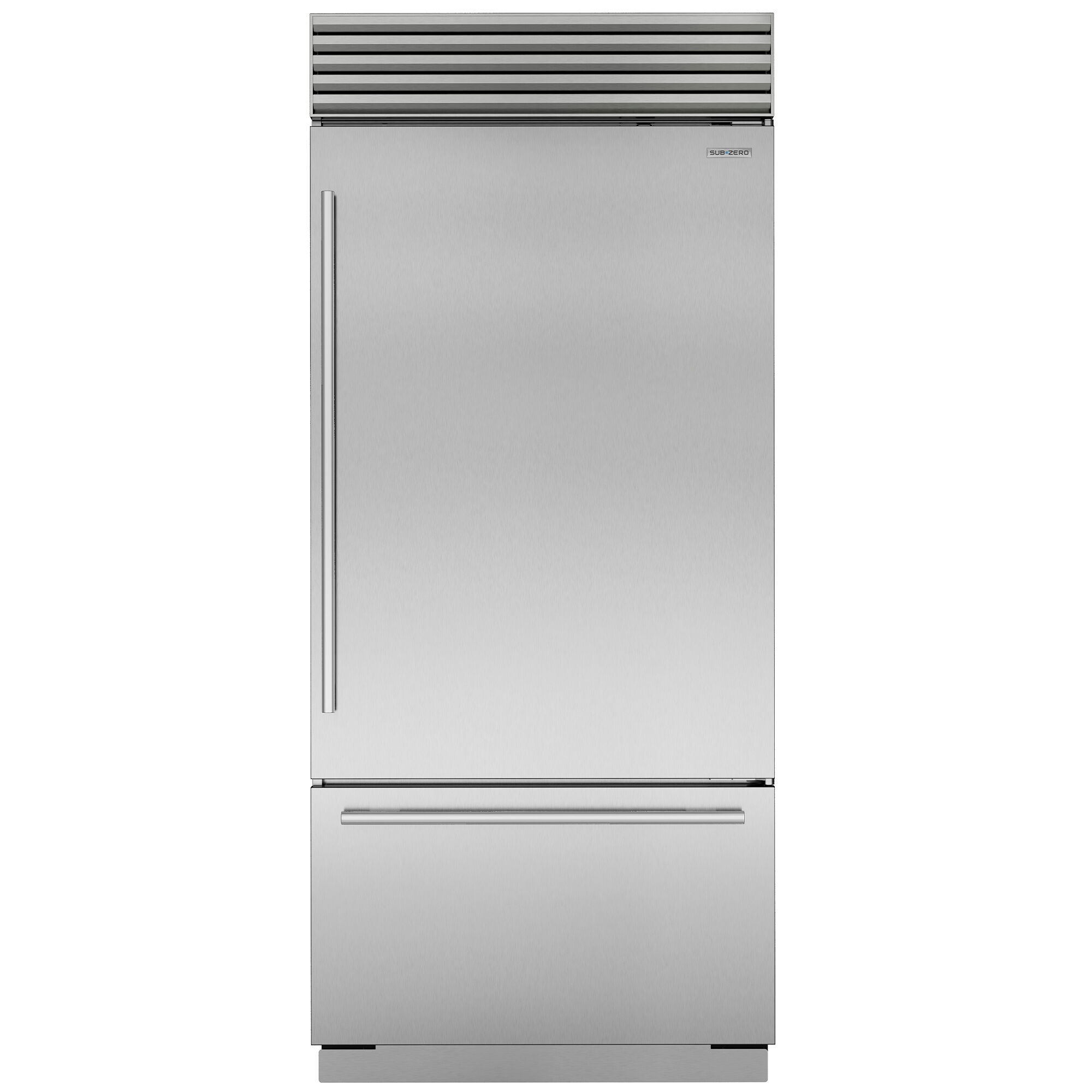 Sub-Zero Classic Series Built-In Bottom Freezer Refrigerator model CL3650UIDSTR in Stainless Steel with Tubular Handles