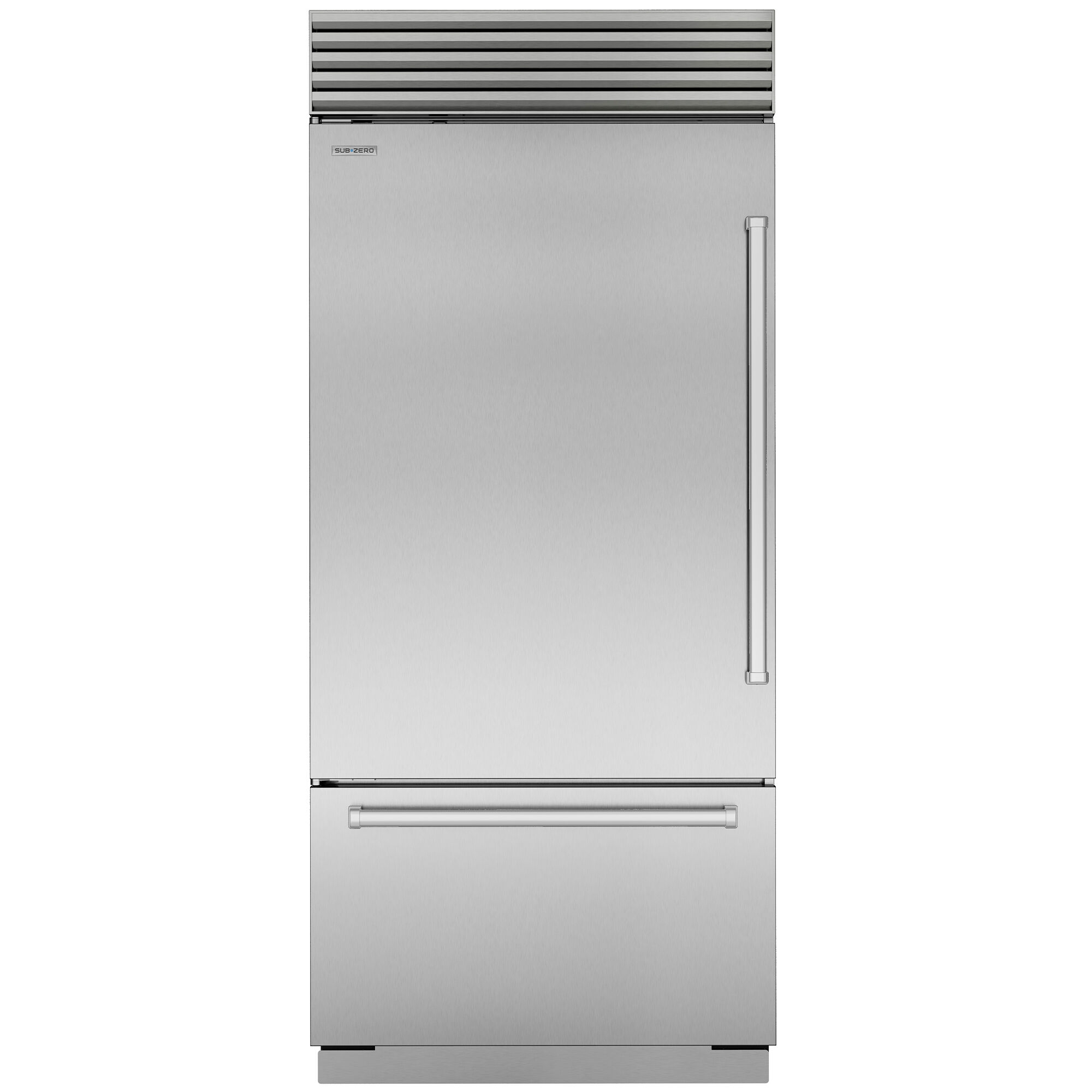 Sub-Zero Classic Series Built-In Bottom Freezer Refrigerator model CL3650USPL in Stainless Steel with Professional Handles