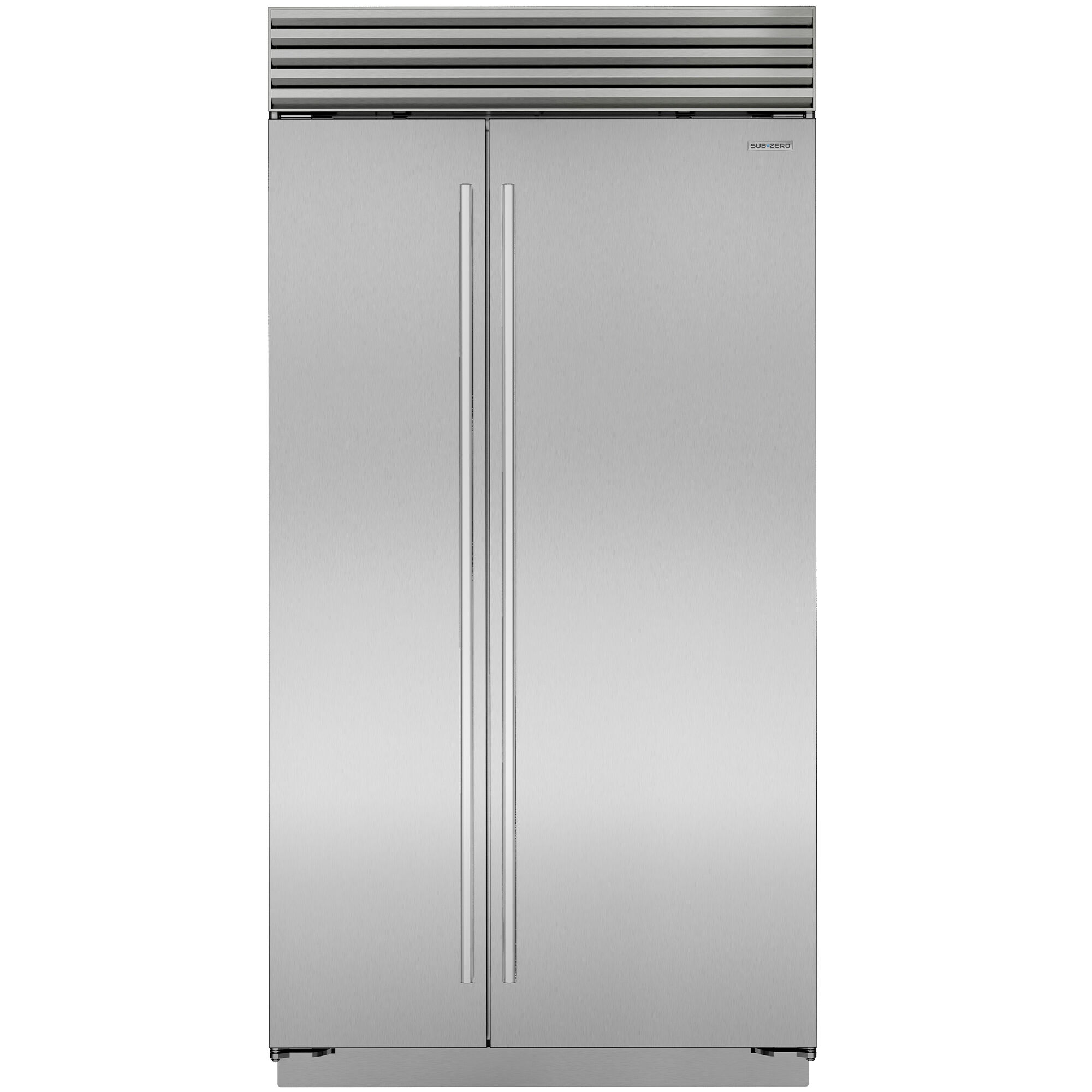Sub-Zero Classic Built-In Side-by-Side Refrigerator model CL4250S-S-T in Stainless Steel with Tubular Handles
