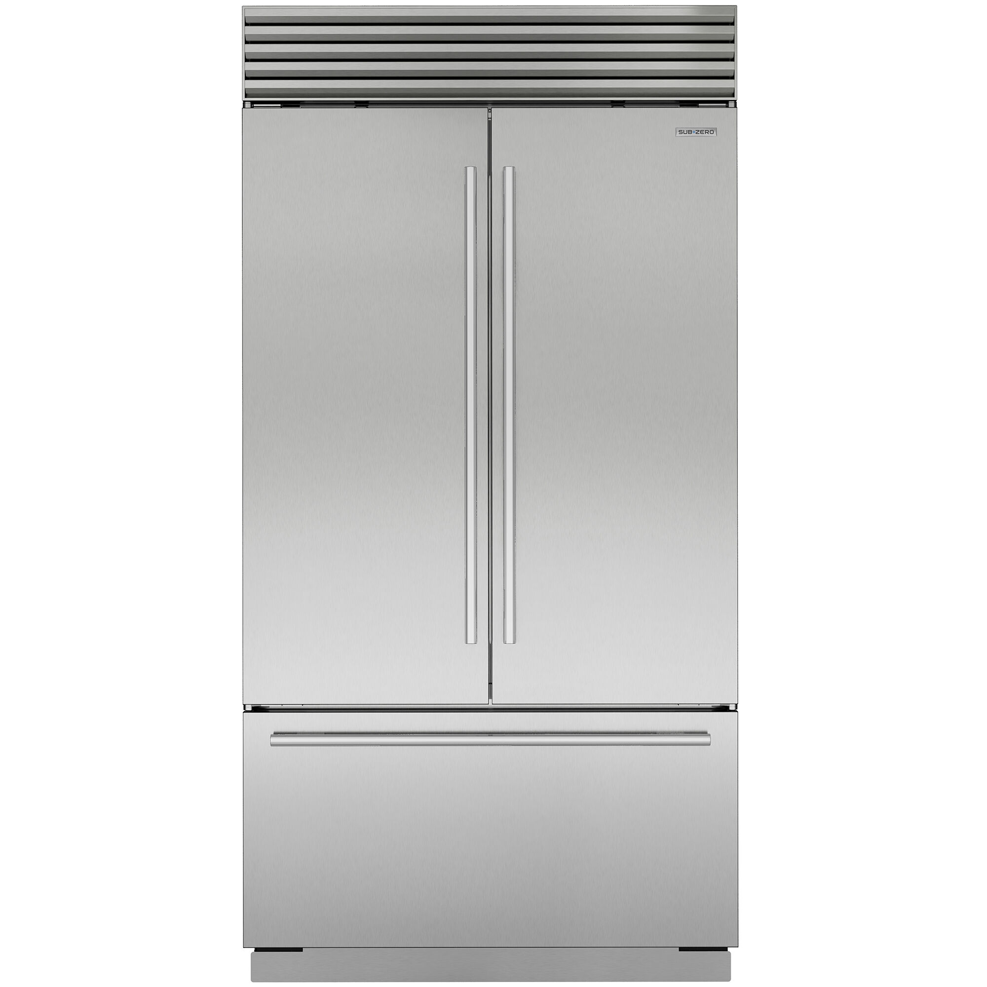 Sub-Zero Classic Series French Door Refrigerator model CL425UFDIDST in Stainless Steel with Tubular Handles