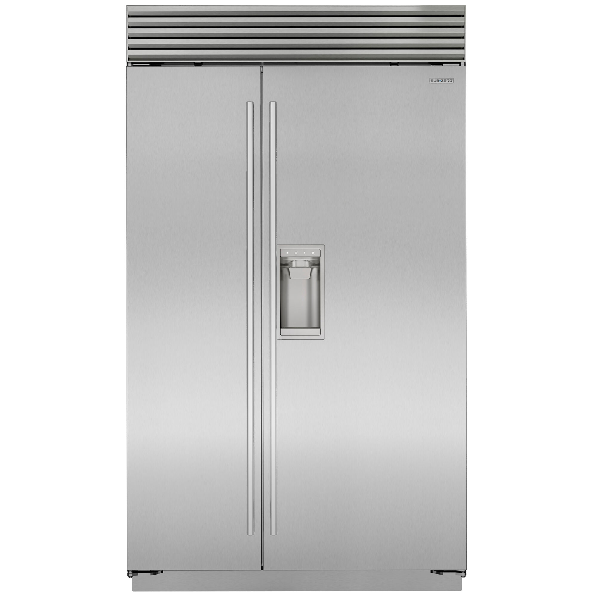Sub-Zero Classic Series Built-In Side-by-Side Refrigerator model CL4850SD/S/T in Stainless Steel with Tubular Handles