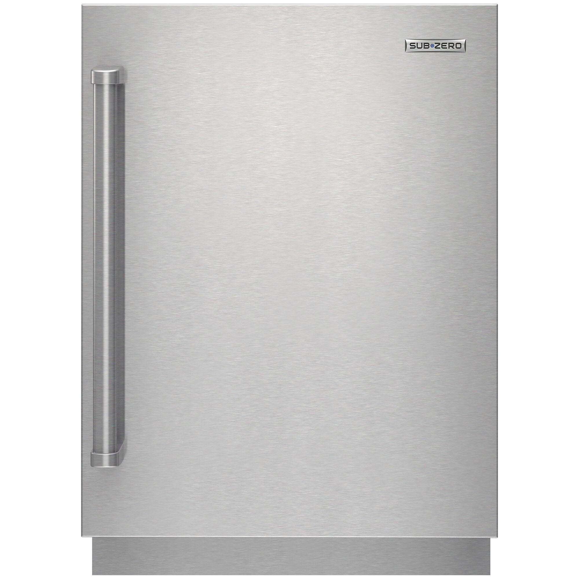 Sub-Zero Designer Series Outdoor Undercounter Refrigerator model DEU2450RO/R in Stainless Steel with Professional Handles