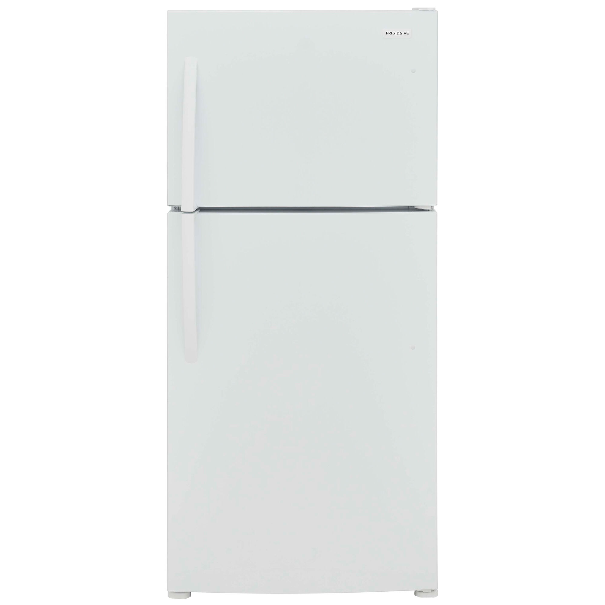 Frigidaire FFHT2022AW garage-ready top freezer refrigerator in white finish, front view