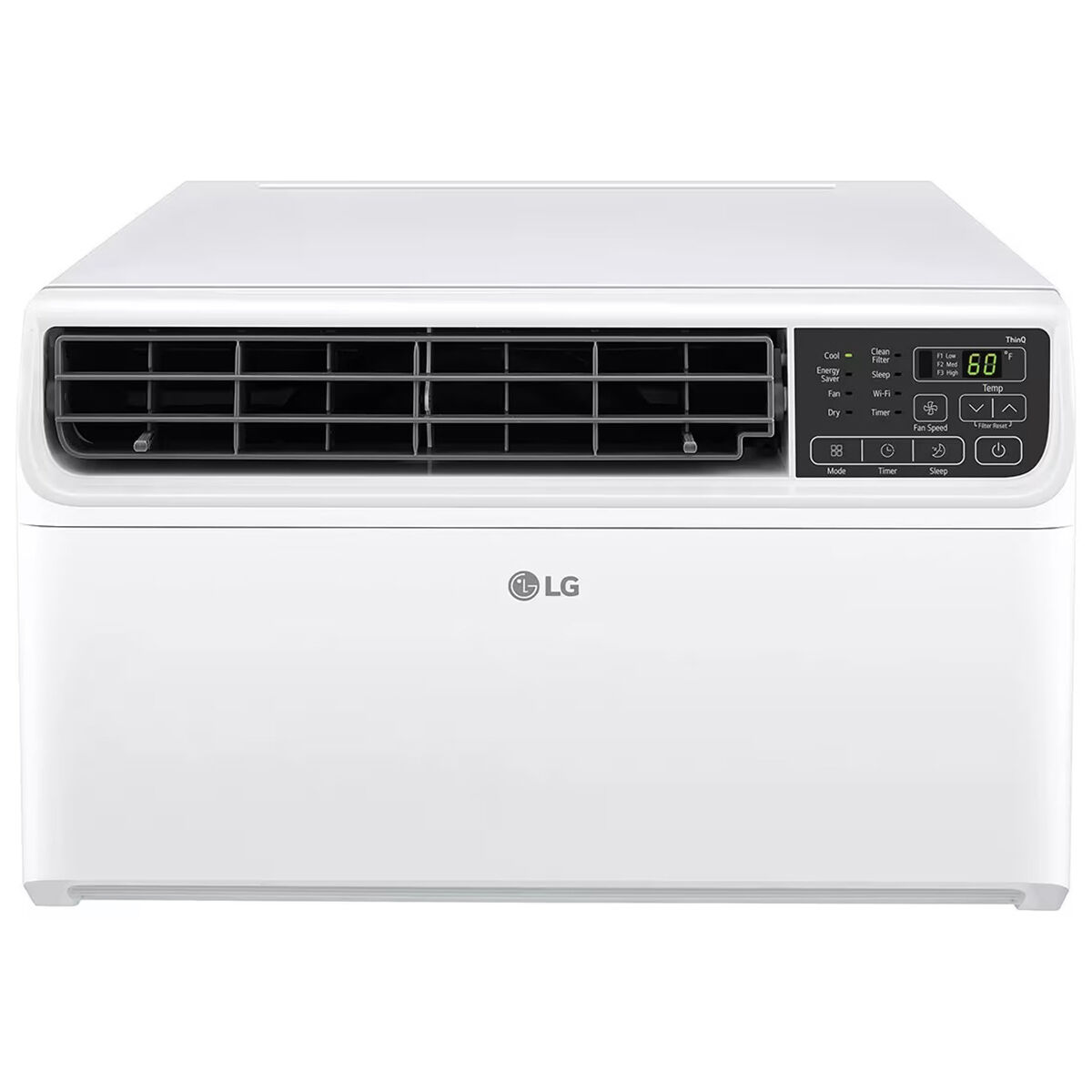 LG LW8024IVSM white window and wall air conditioner, front view