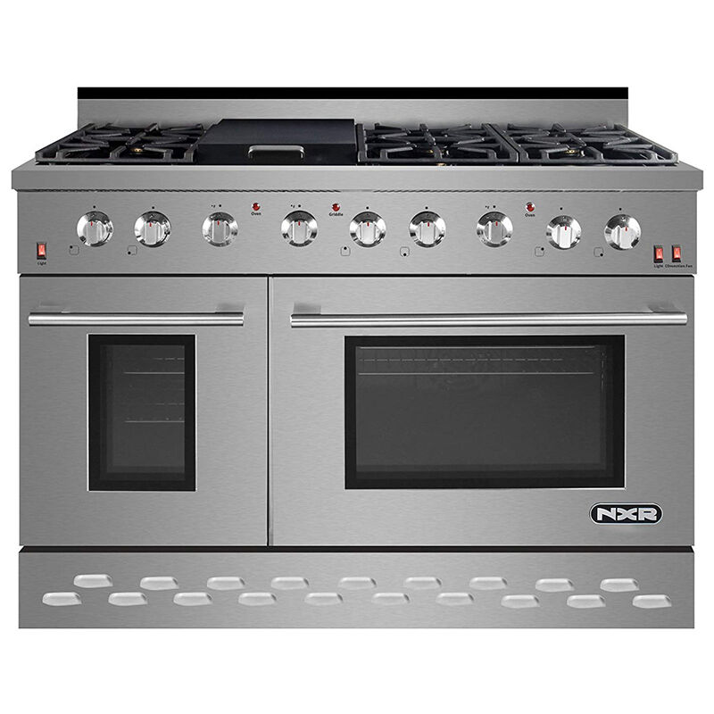 NXR SC4811 48 in. Pro-Style Natural Gas Range with Convection Oven, Stainless Steel