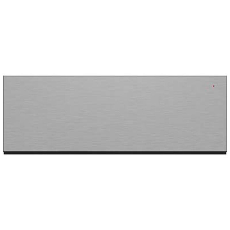 Fisher and Paykel 30 inch Series 9 Contemporary Warming Drawer model WB30SCX3 in Brushed Silver Glass finish, front view with drawer closed