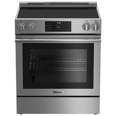 Blomberg 30 in. 5.7 cu. ft. Standard Convection Electric Range with Smoothtop Burners - Stainless Steel (Open Box Excellent Condition) | PCR0527766