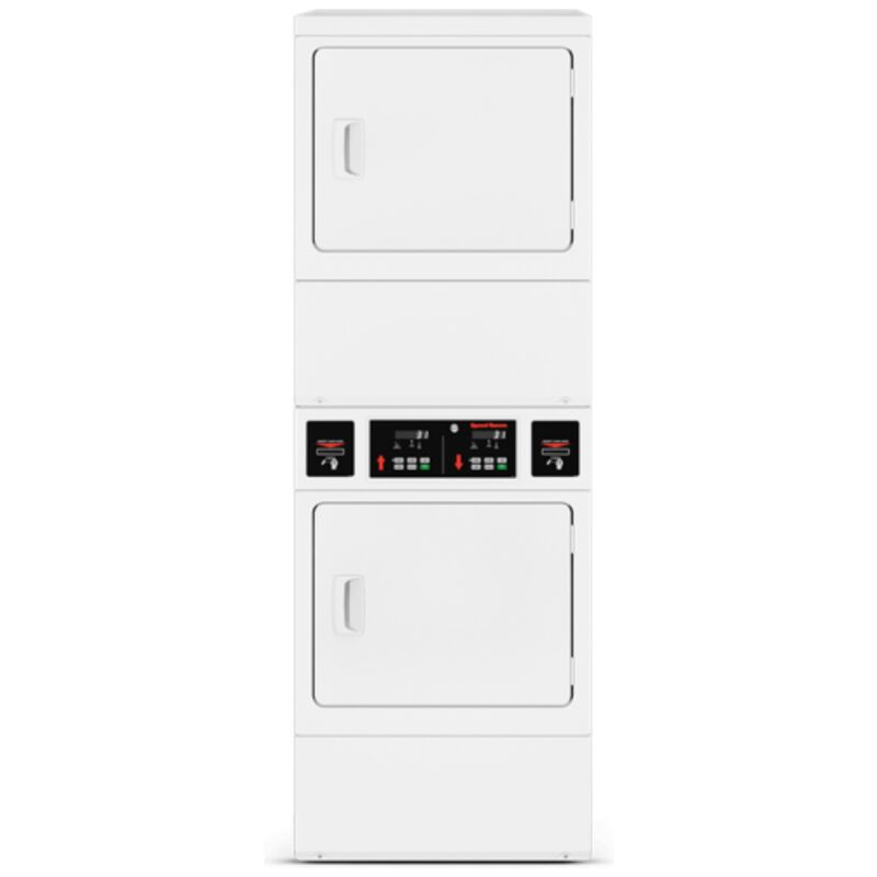 Speed Queen 27 in. 7.0 cu. ft. Commercial Stacked Gas Dryer - White, , hires