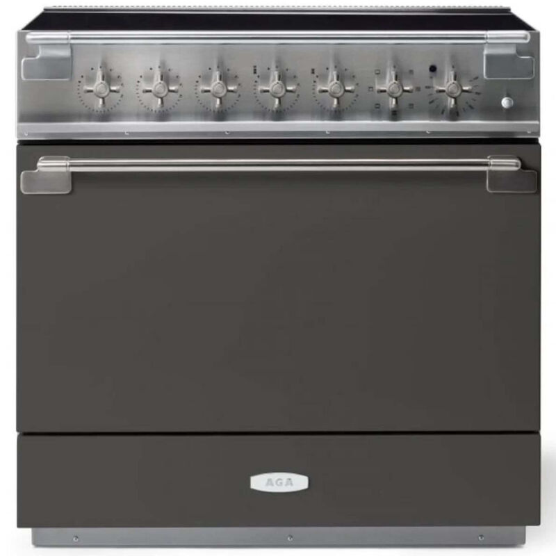 AGA Elise 36 in. 4.5 cu. ft. True European Convection Electric Range with 5 Induction Burners - Slate, Slate, hires