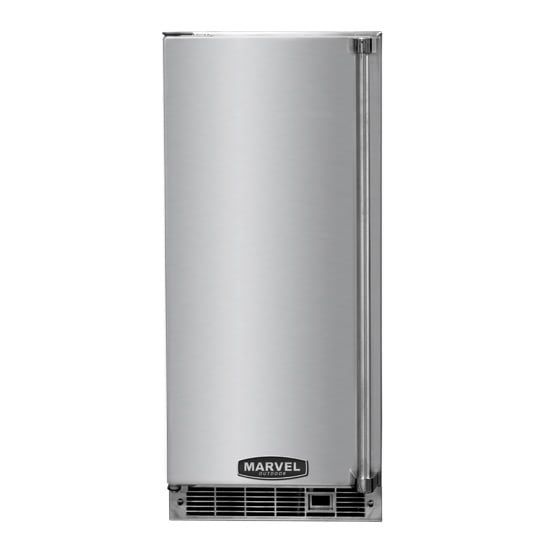 Marvel 15" BuiltIn Undercounter Outdoor Clear Ice Maker with 34 lb. Daily Ice Production Left