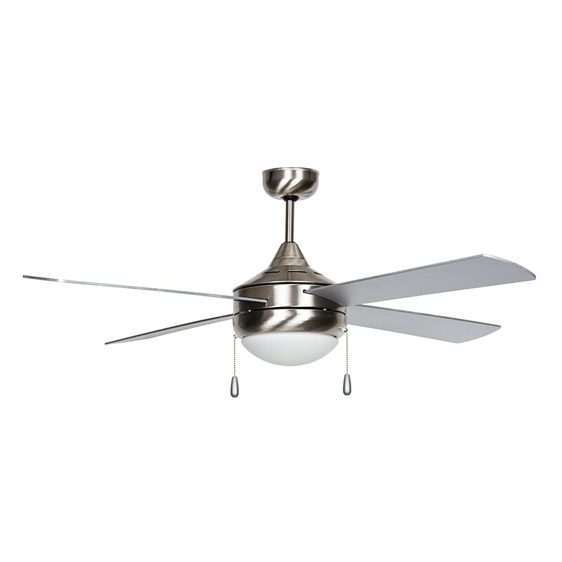 Concord Centurion 52 Indoor Ceiling Fan With Led Light Stainless Steel