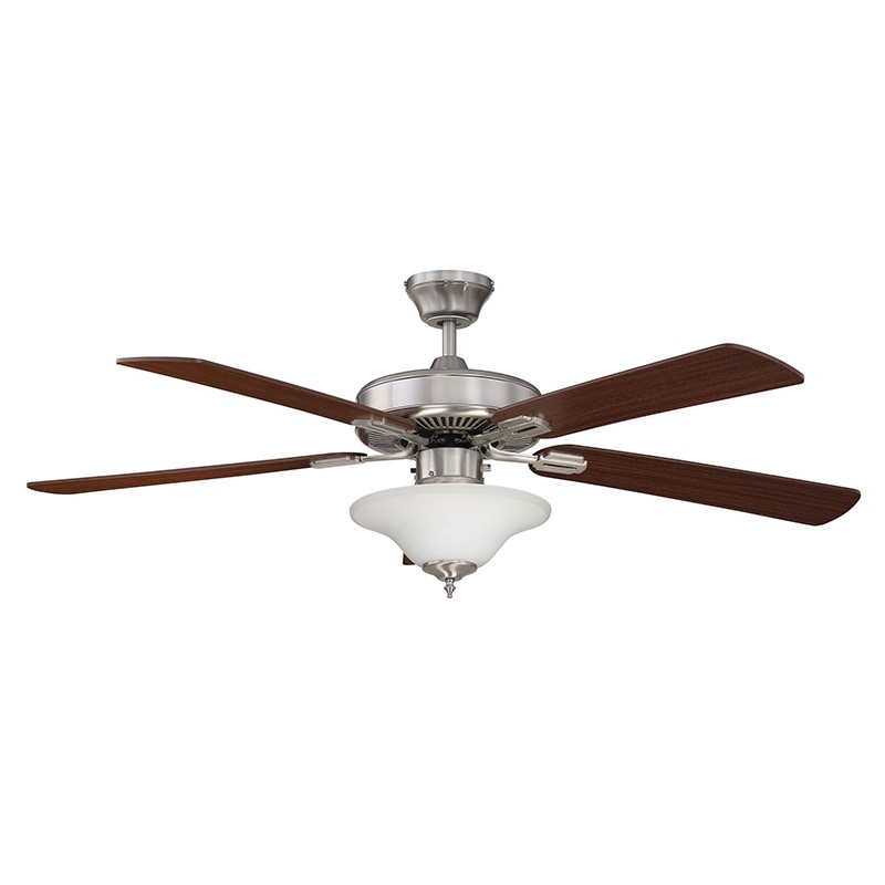 Concord Heritage Design 52 Indoor Ceiling Fan With Led Light Stainless Steel