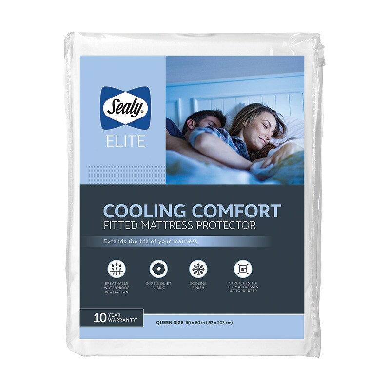 Sealy Cooling Comfort Fitted Queen Mattress Protector