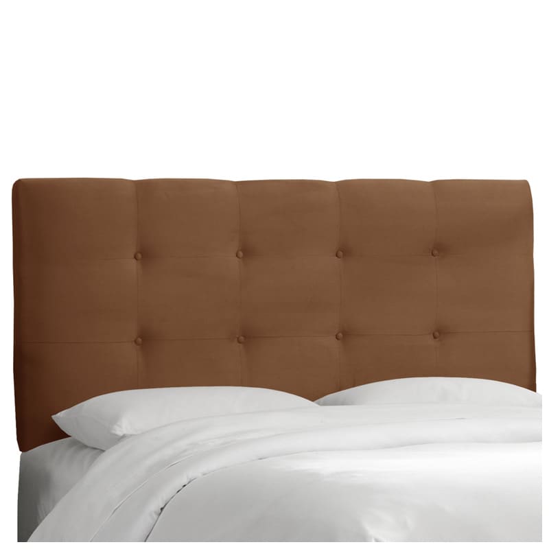 Skyline Furniture Tufted MicroSuede Fabric King Size Upholstered