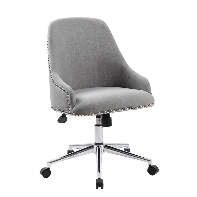 Boss Carnegie Linen Desk Chair Grey Pcrichard Com B516c Gy