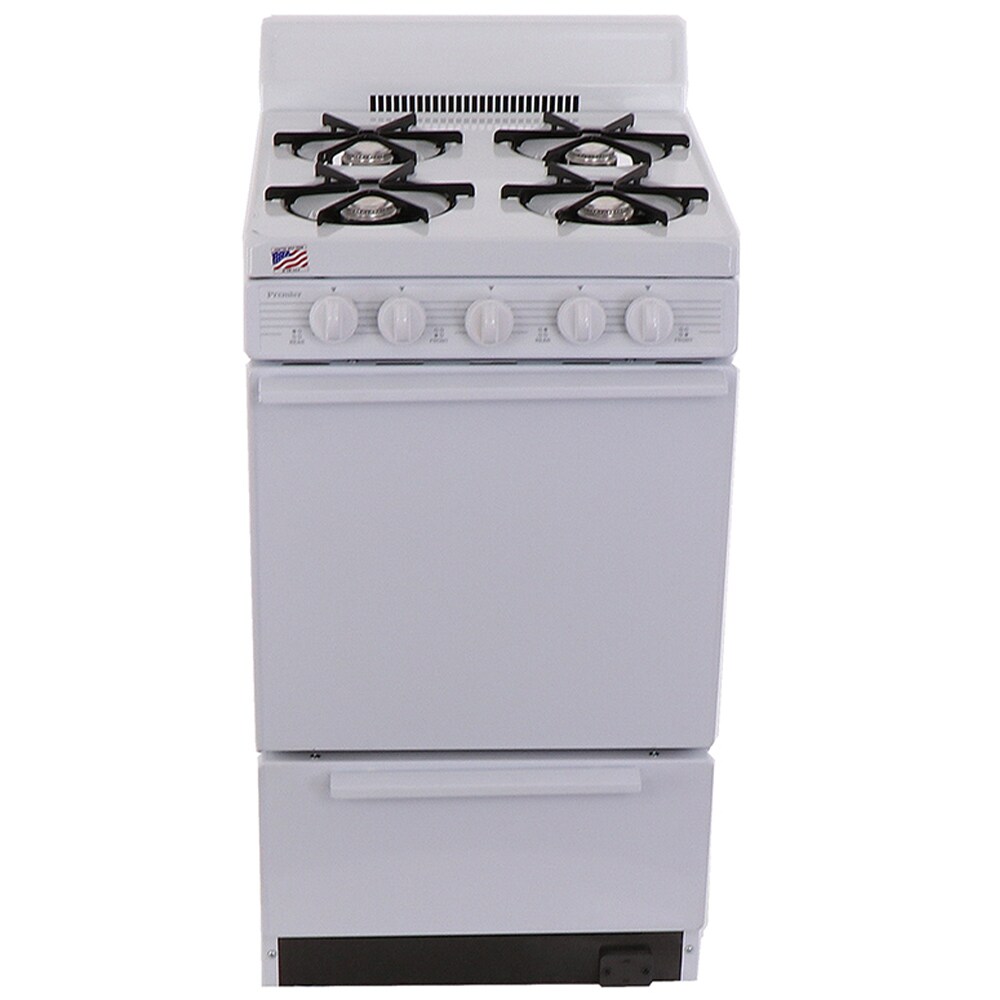 Premier 20" Free Standing Gas Range White BAK100OP