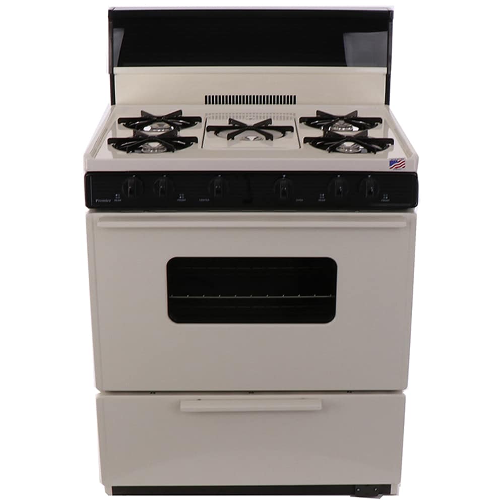 Premier 30" 5Burner Free Standing Gas Range Bisque