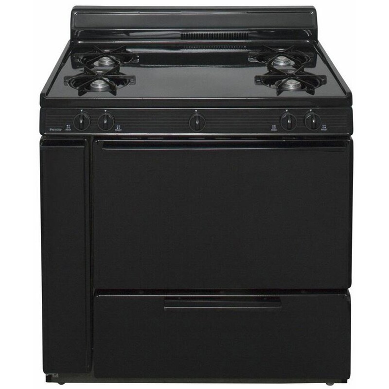 Premier 36" 4Burner Free Standing Gas Range Black