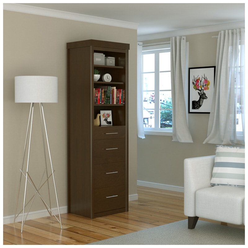 Leto Muro Coventry Full Size Murphy Bed with BuiltIn Desk Walnut