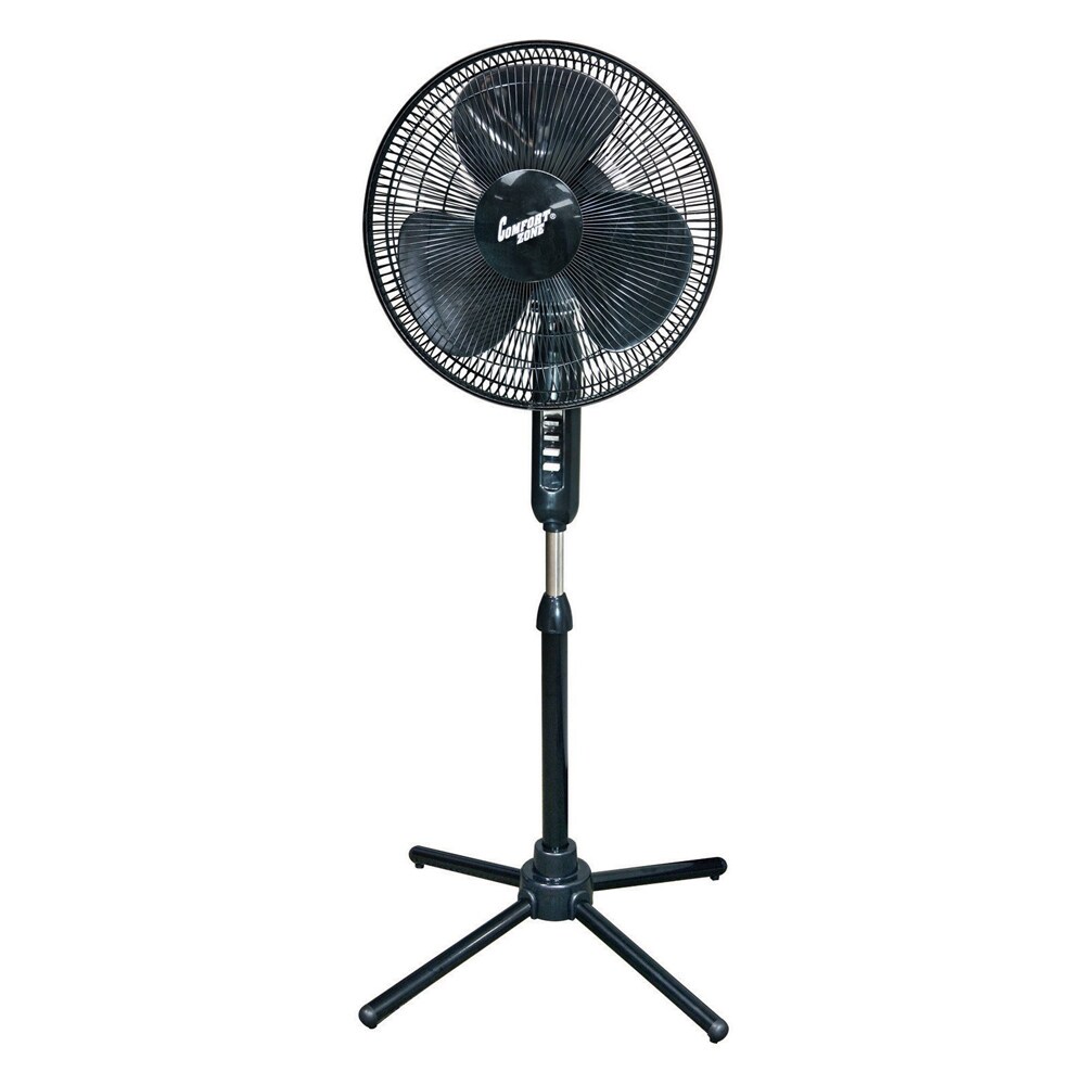 Comfort Zone 16 Pedestal Fan Black Pcrichardcom Czst161btebk