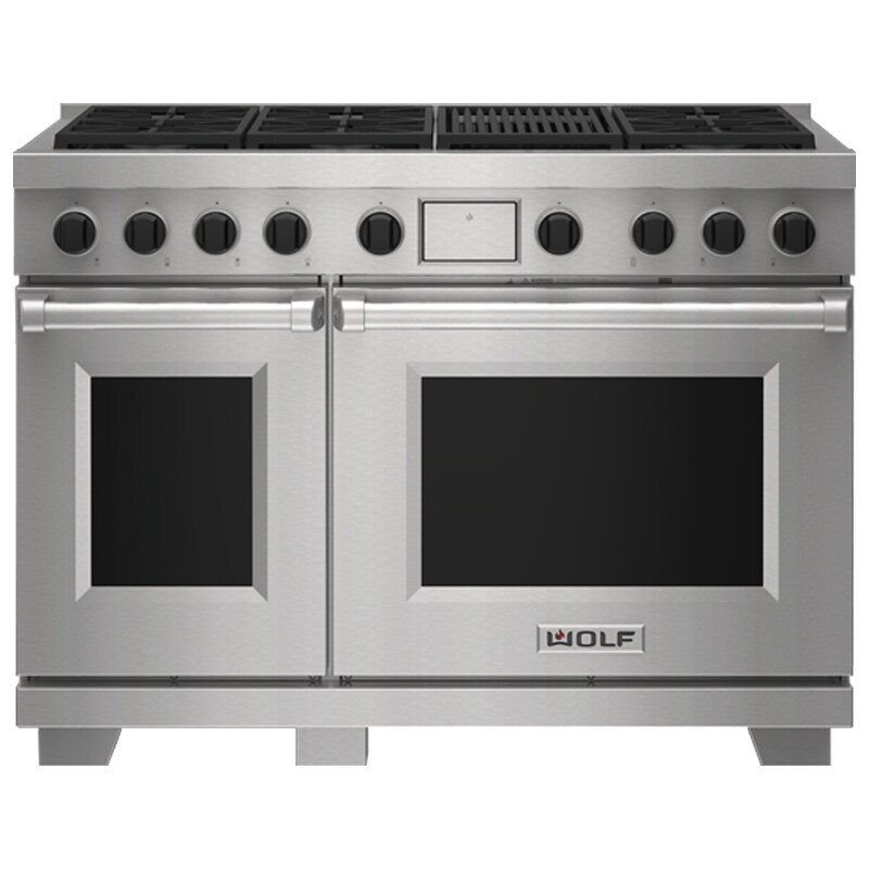 Wolf 48" Free Standing Natural Gas Dual Fuel Range Stainless Steel
